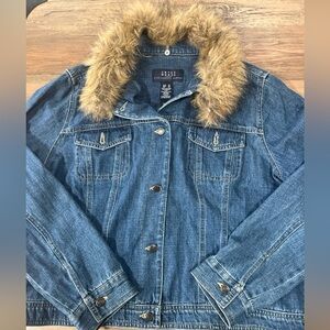 CRAZY HORSE A LIZ CLAIBORNE COMPANY JEAN BLUE JACKET SIZE XL